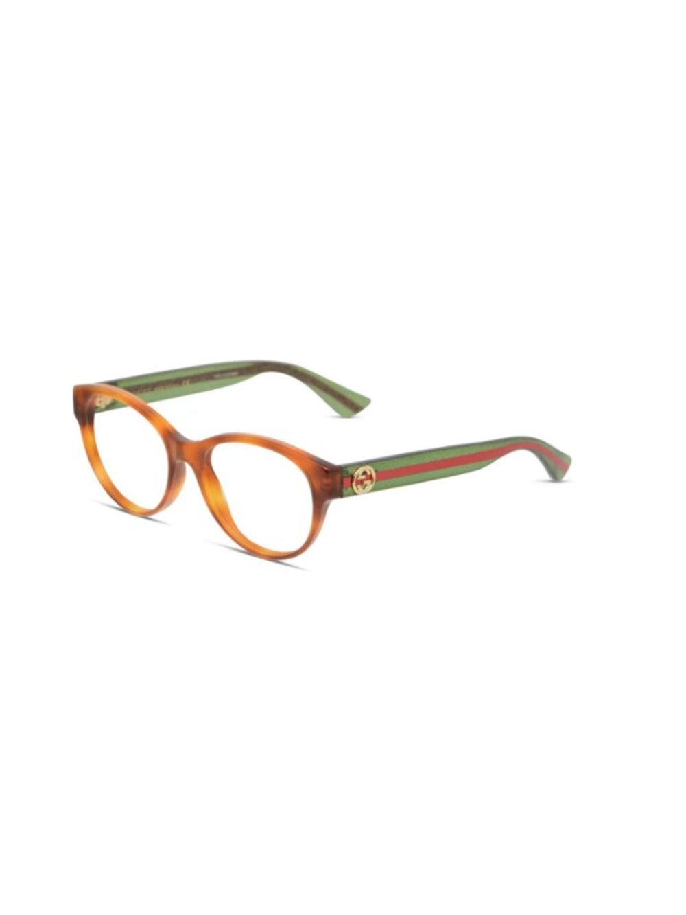 GUCCI GG0039O 002 52 Havana / Green Women's Plastic Eyeglass Frame